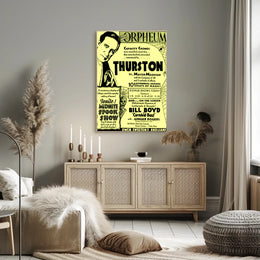 Thurston Magic Show Vintage Theatrical Cultural Poster