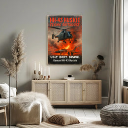 Kaman HH-43 Huskie Ugly. Boxy. Brave Poster PosterGoat