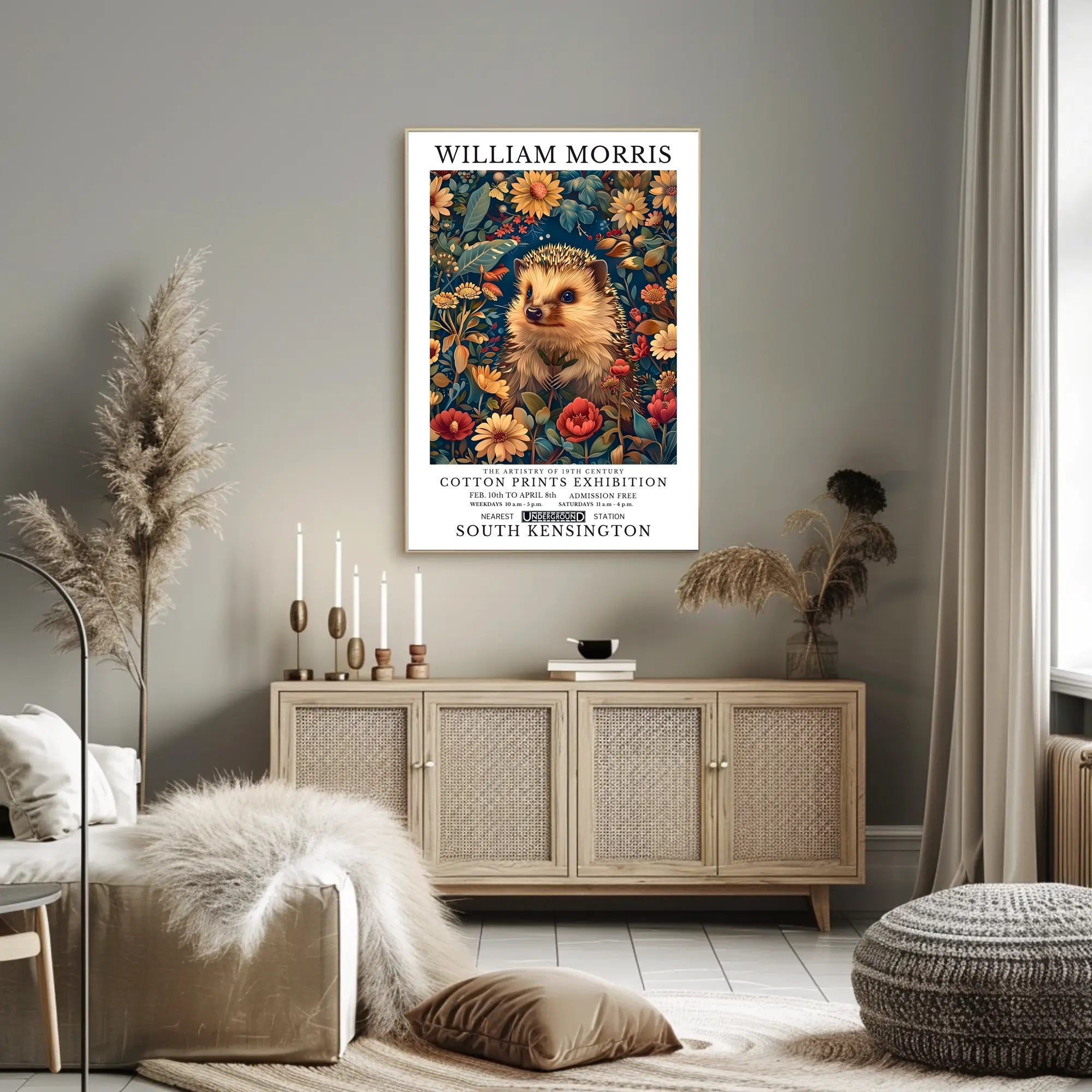 William Morris Nature Artistry Exhibition Poster