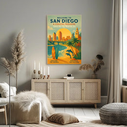 Welcome to San Diego A Coastal Paradise Poster