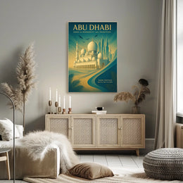 Abu Dhabi Harmony Tradition Meets Modernity Urban or Cityscape Poster