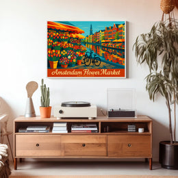 Amsterdam Flower Market Impressionism Wanderlust Poster