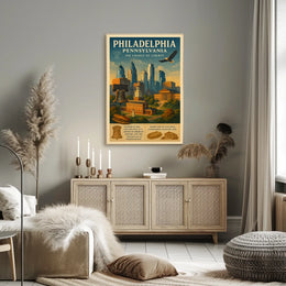 Philadelphia Heritage Vintage Poster: Liberty and Culture