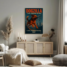 Dogzilla Rampaging Dog Beast Poster PosterGoat