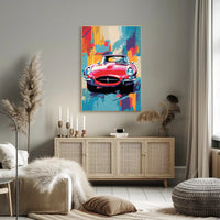 Vibrant Classic Car Art Poster PosterGoat