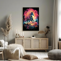 Majestic Unicorn Fantasy Art Poster for Home Decor