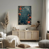 Roses And Webs Poster