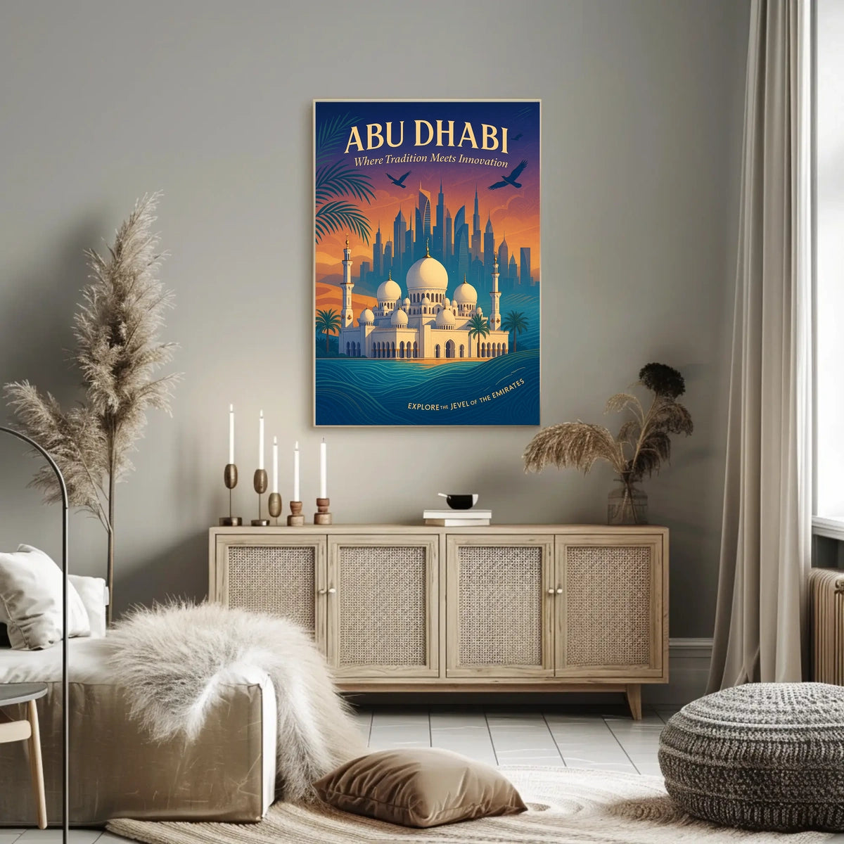 Abu Dhabi Tradition Meets Innovation Travel Poster