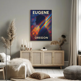 Eugene Vibrant Silhouette Minimalist Decor Poster