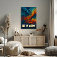 New York Abstract Expression Abstract Poster