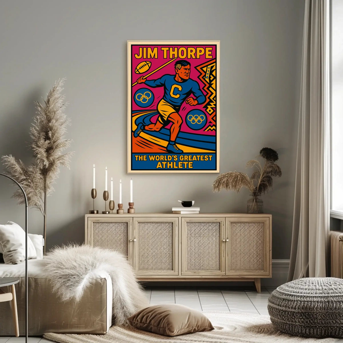 Jim Thorpe Legendary Athlete Poster