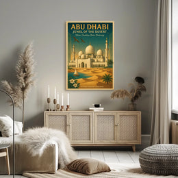 Abu Dhabi Tranquil Elegance Travel Poster