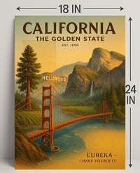 California The Golden State Poster PosterGoat