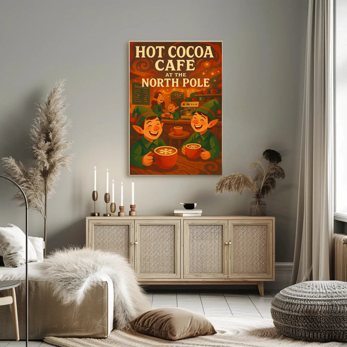 Hot Cocoa Café At The North Pole Poster