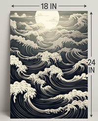 Moonlit Waves Poster PosterGoat