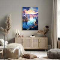 Cityscape At Dusk Poster