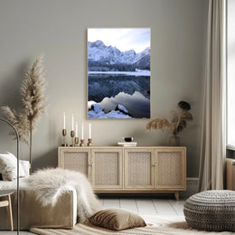 Serene Winter Lake Scene in National Park Poster