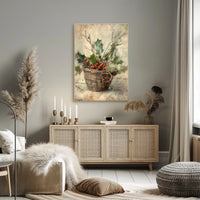 Holiday Basket Still Life Poster