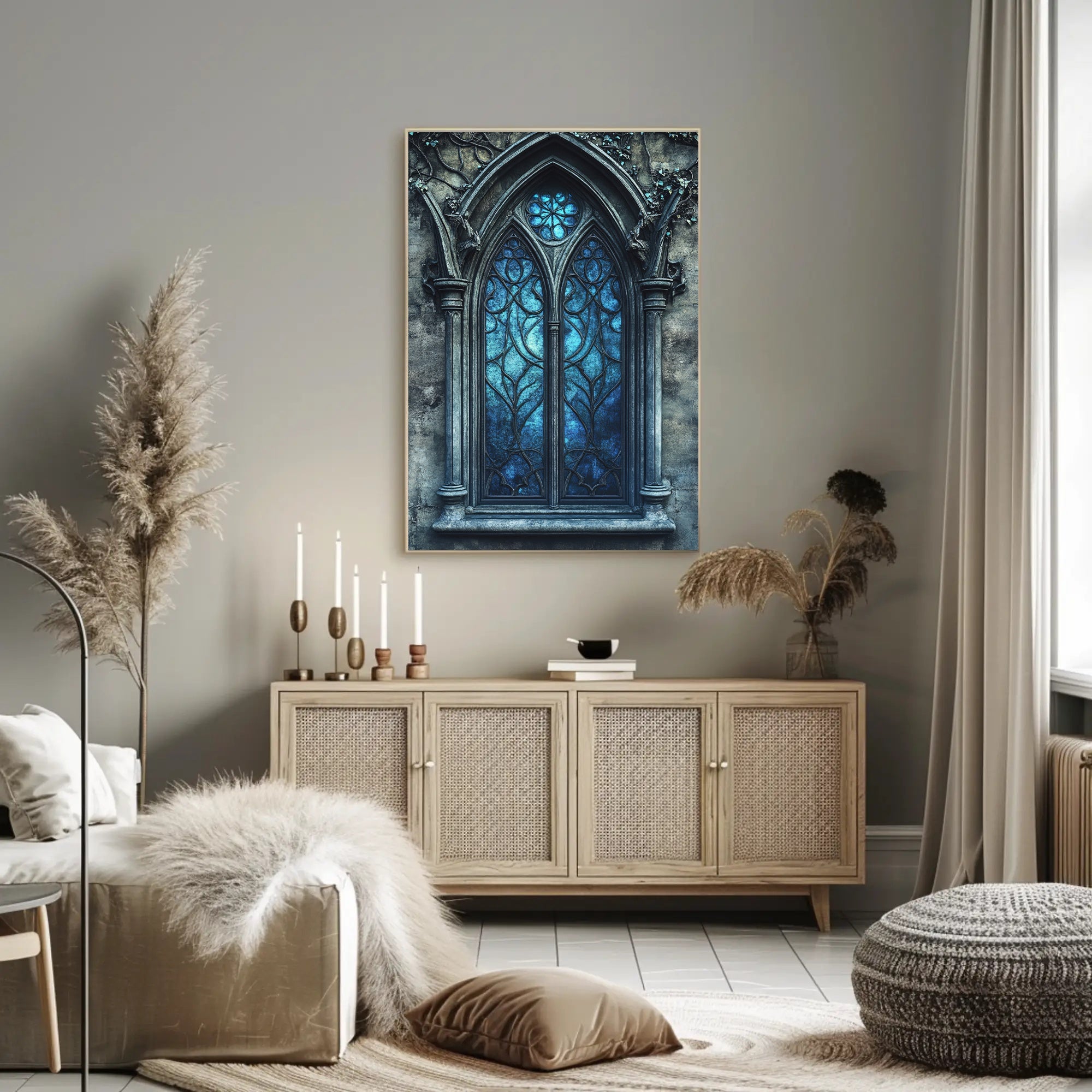 Gothic Window Elegance Poster