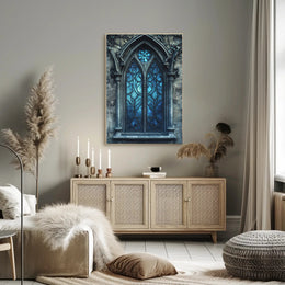 Gothic Window Elegance Poster