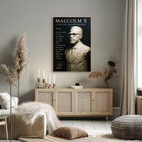 Malcolm X A Voice of Transformation Poster PosterGoat