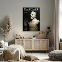 Malcolm X A Voice of Transformation Poster PosterGoat