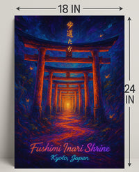 Fushimi Inari Shrine Pathway Cultural or Heritage Poster