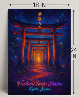 Fushimi Inari Shrine Pathway Cultural or Heritage Poster