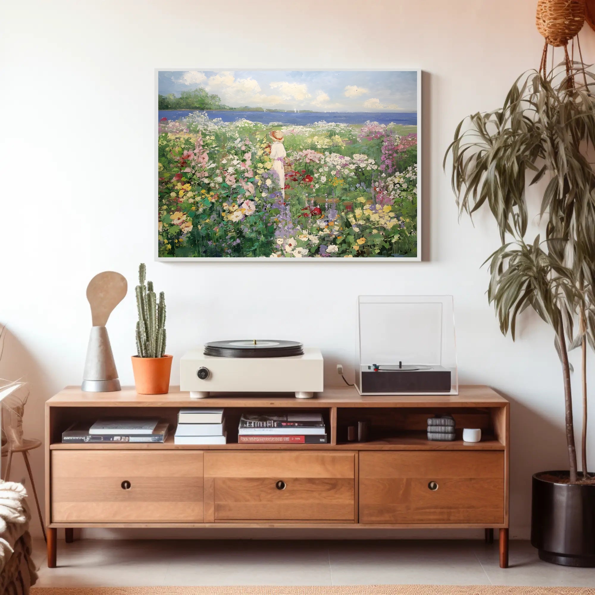 Stroll Through the Floral Meadow Poster