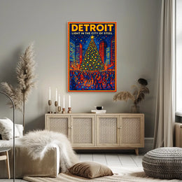 Detroit Light In The City Of Steel Poster