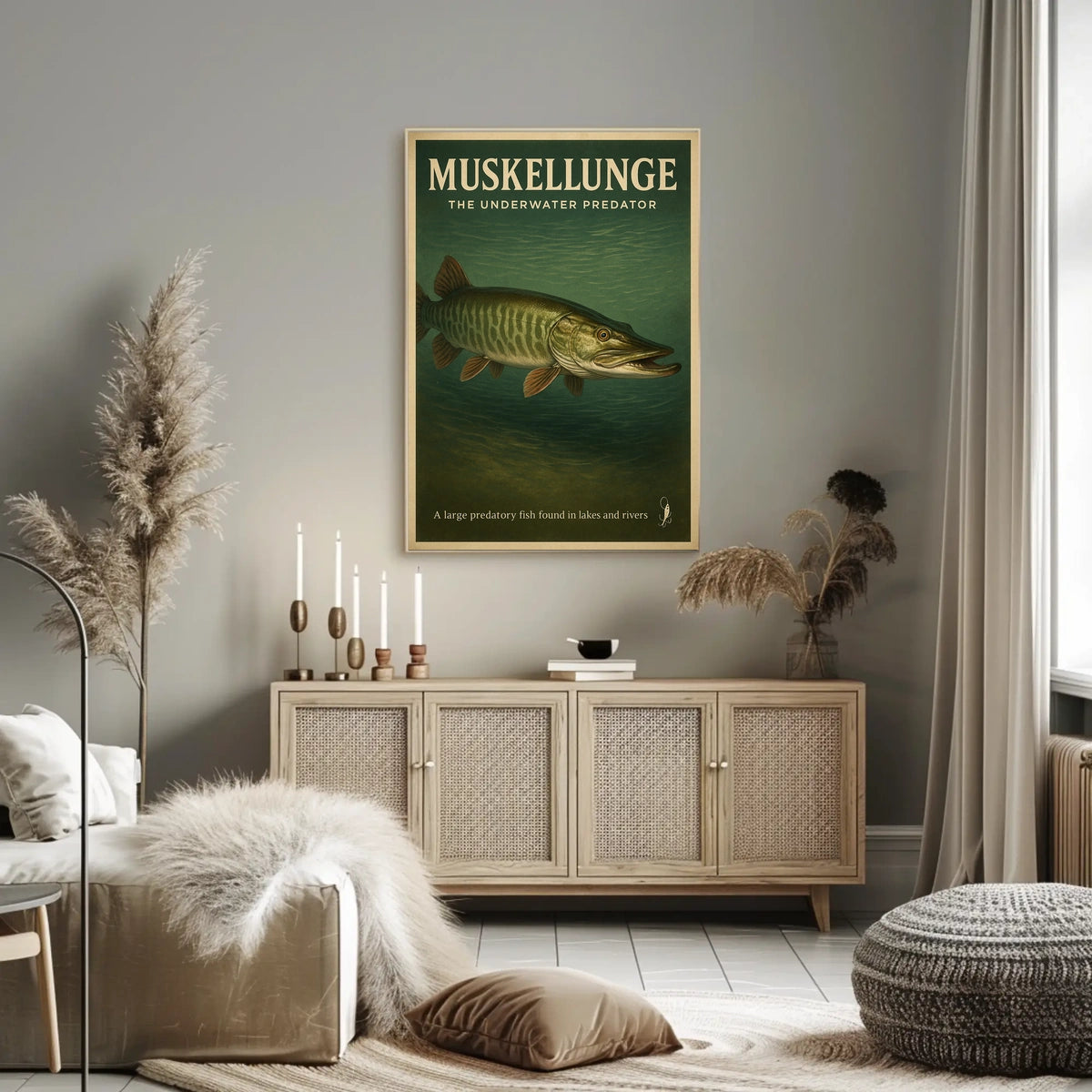 Muskellunge The Underwater Predator Poster