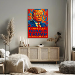 Unyielding Resolve Trump Patriot Legacy Expressionism Poster