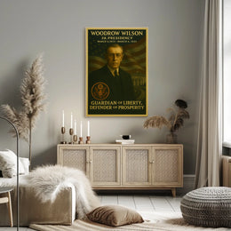 Woodrow Wilson Artistic Presidential Portrait Poster