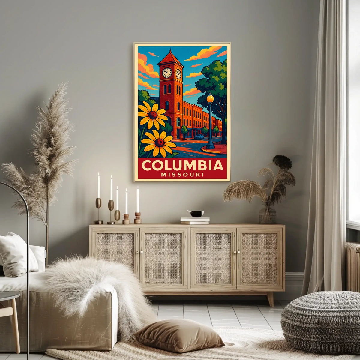Columbia, Missouri A Vibrant Cityscape Poster