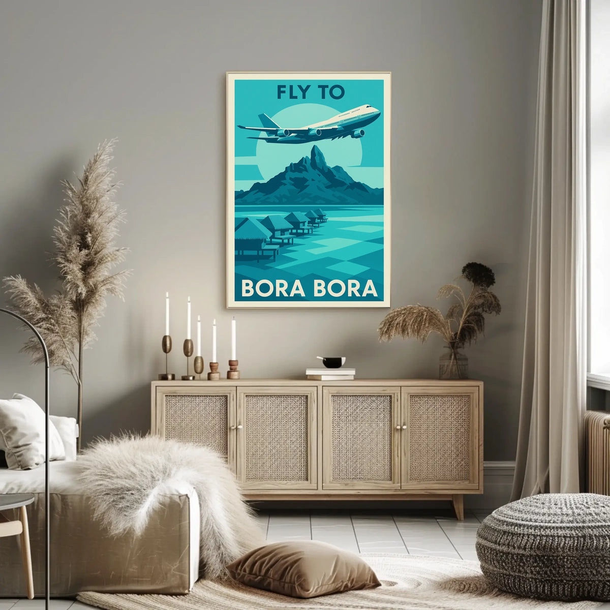 Fly to Bora Bora Poster