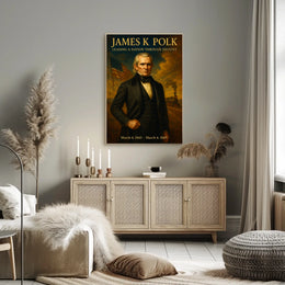 James K. Polk Vintage Historical Poster Art