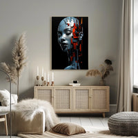 Futuristic Abstract Human AI Art Poster Print