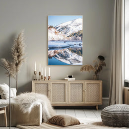 Serene Winter Mountain Reflection National Park Poster