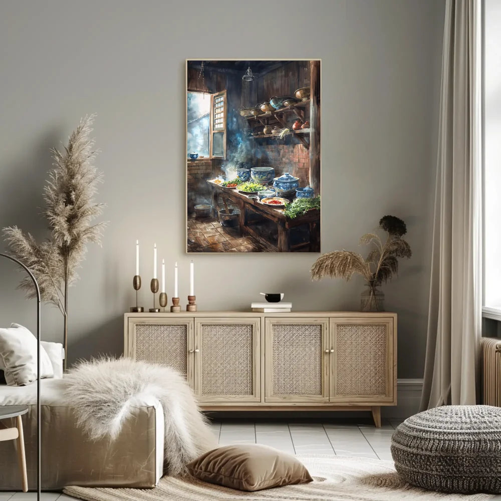 Vintage Cityscape Art Deco Style Poster