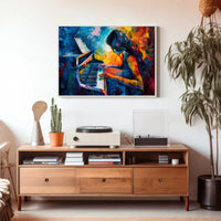 Passionate Piano Player Abstract Art Poster
