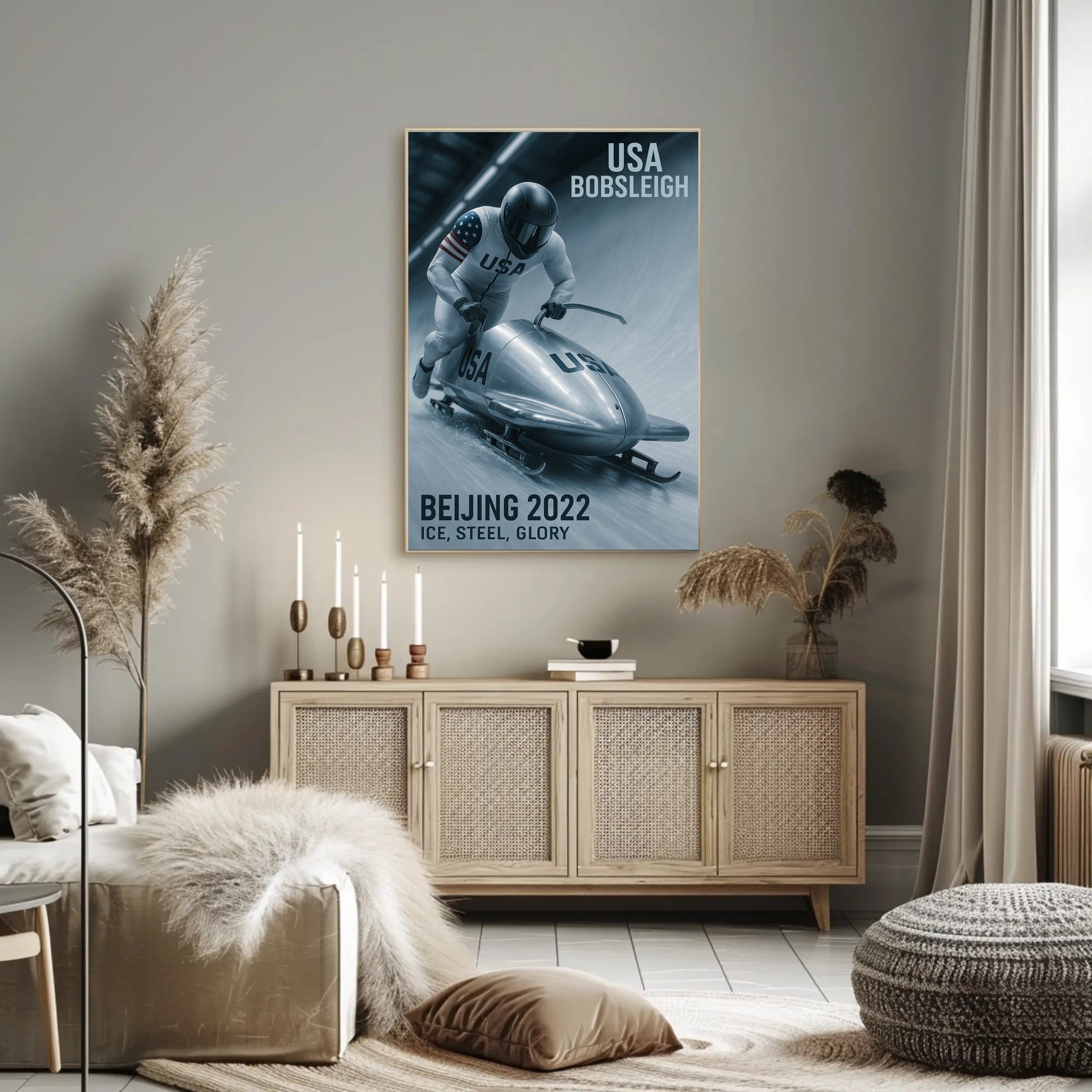 Usa Bobsleigh Beijing 2022 Poster