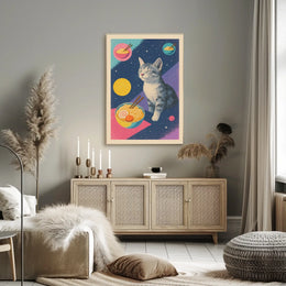 Cosmic Cat And Ramen Dreams Poster
