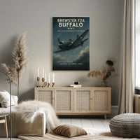 Brewster F2A Buffalo The Agile Warrior Poster