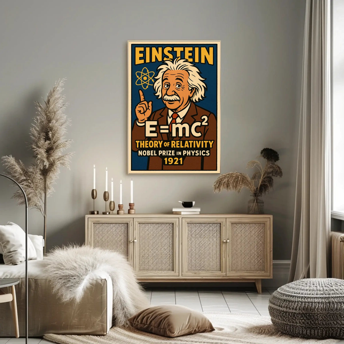 Einstein Relativity Vintage Science Study Decor Poster