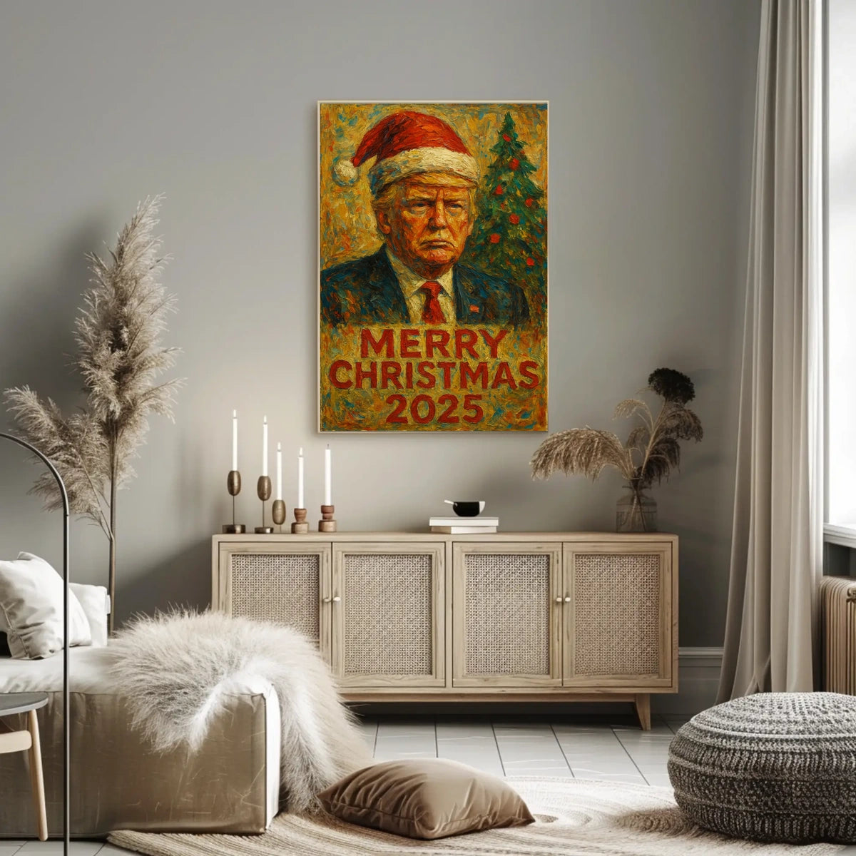 Futuristic Santa 2025 Adventure Christmas Poster