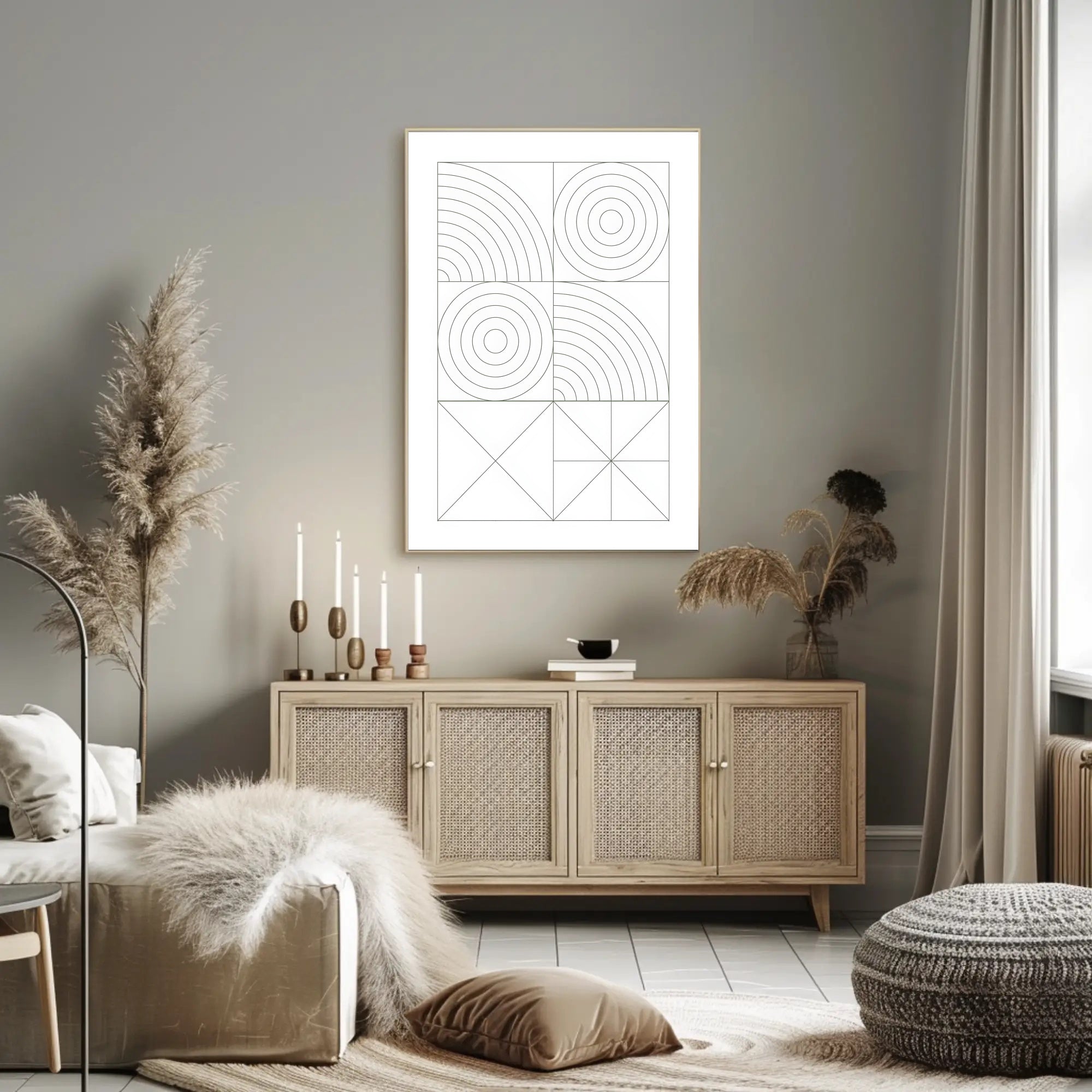 Abstract Geometric Patterns Poster