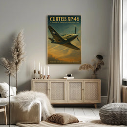 Curtiss XP-46 Vintage WWII Aviation Poster