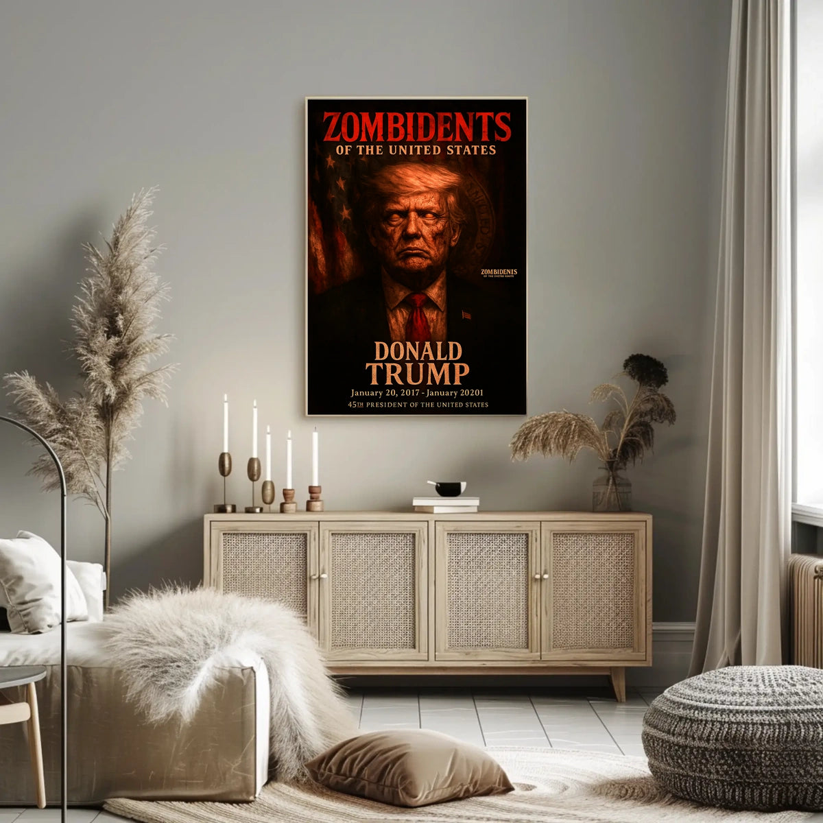 Donald Trump 45th President of the United States Zombidents Poster Series
