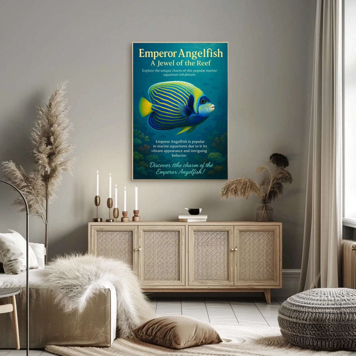 Emperor Angelfish A Jewel of the Reef Poster