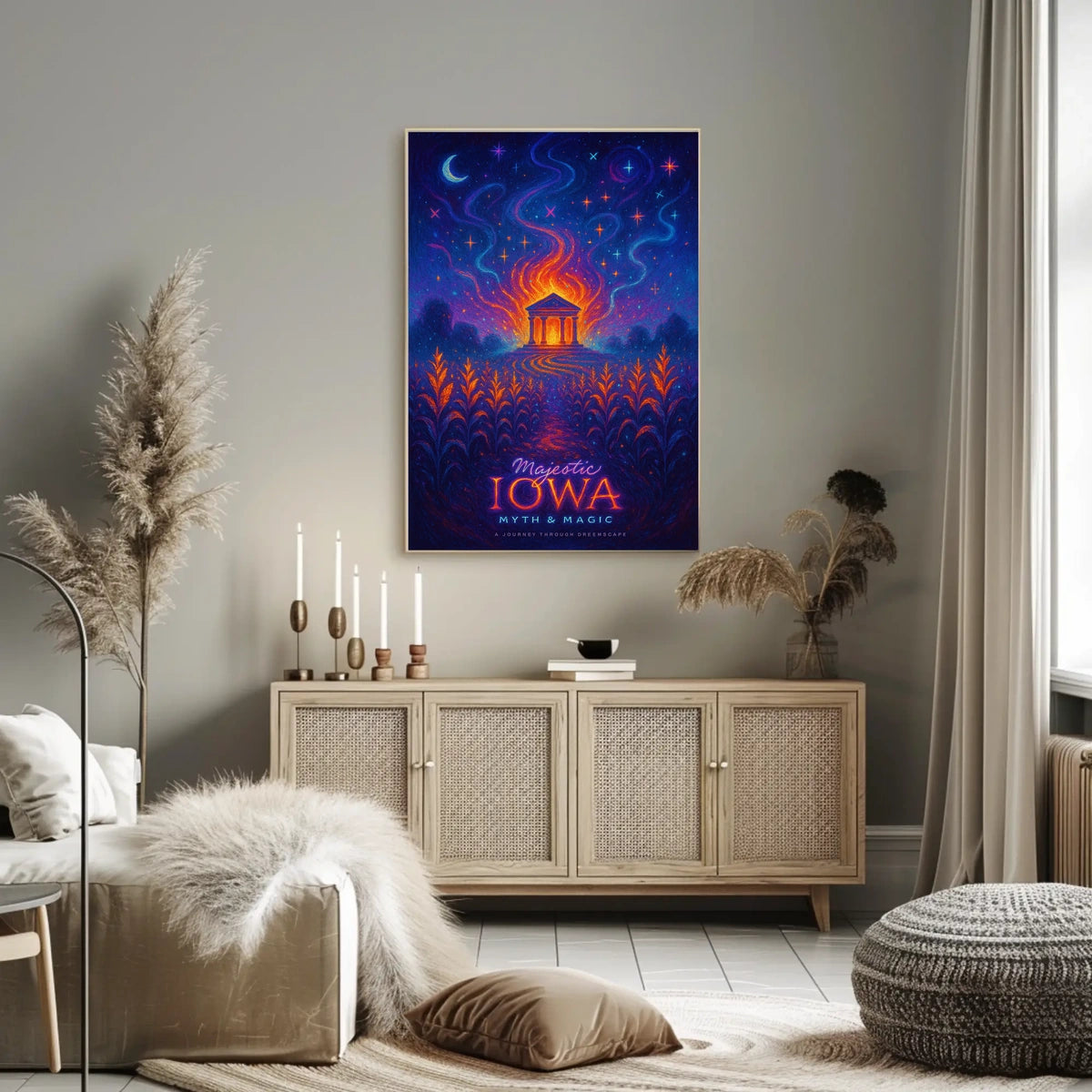 Majestic Iowa Myth Magic Poster